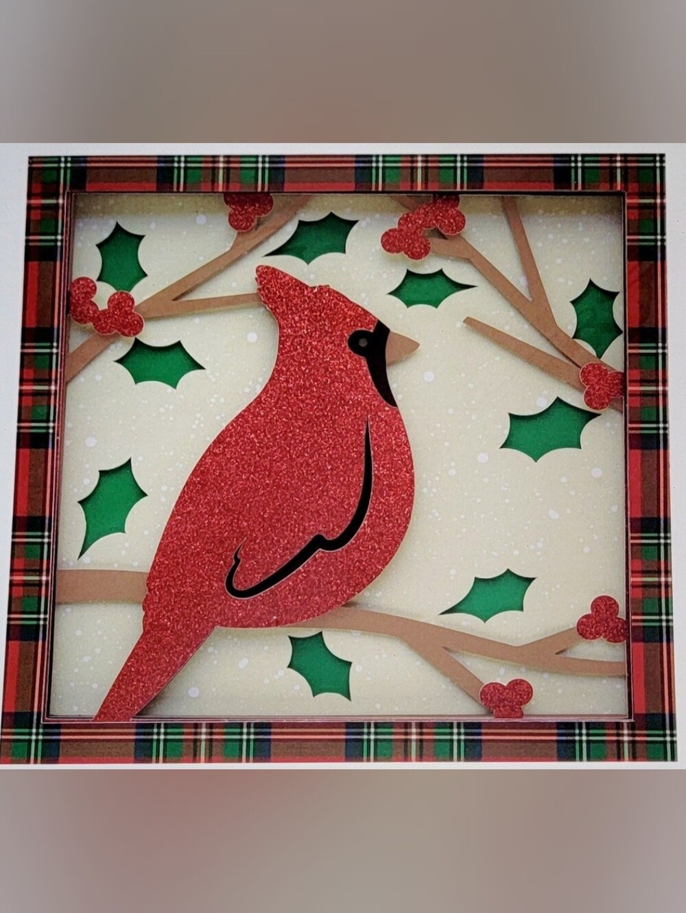 Christmas Cardinal Paper Layering Craft Kit Holiday Decor Recollections